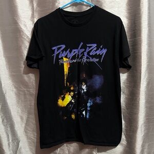 Prince Purple Rain Graphic Tee - Black